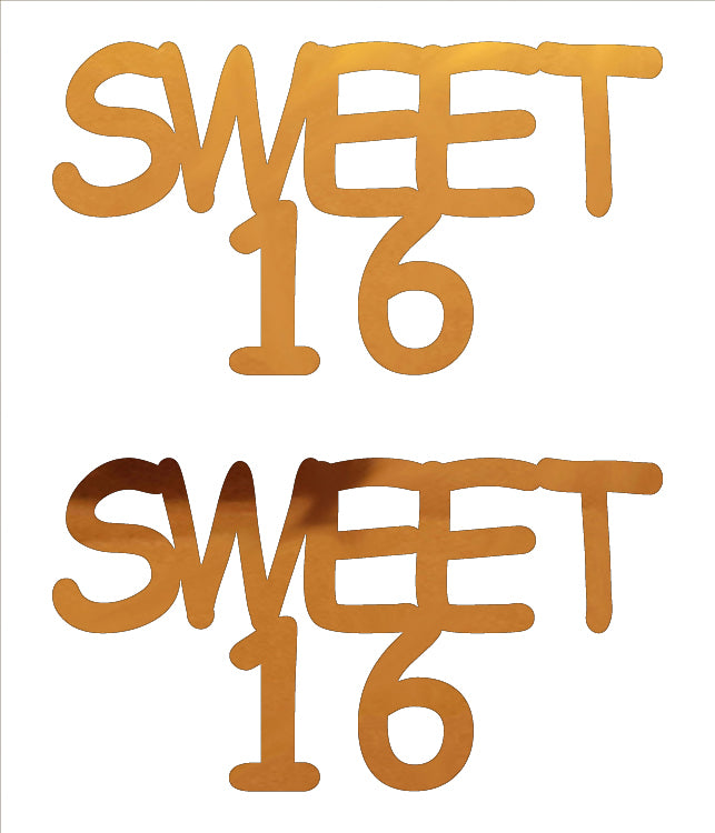 Custom-Buzz Word - SWEET 16 Orange