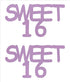 Custom-Buzz Word - SWEET 16 Pink