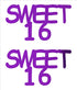 Custom-Buzz Word - SWEET 16 Purple