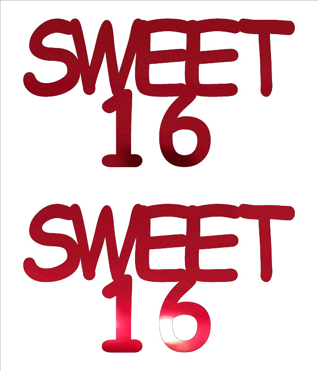 Custom-Buzz Word - SWEET 16 Red