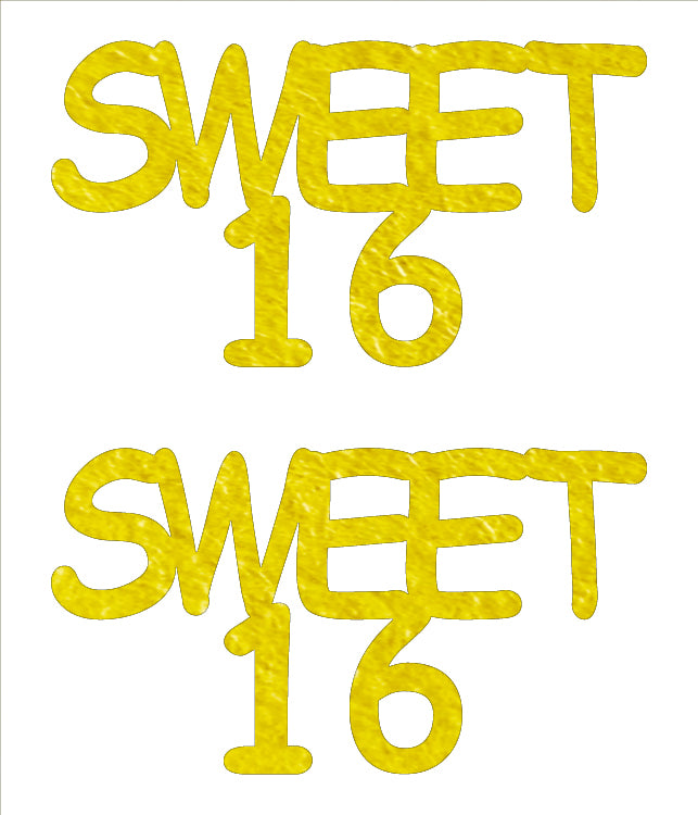 Custom-Buzz Word - SWEET 16 Yellow Paper