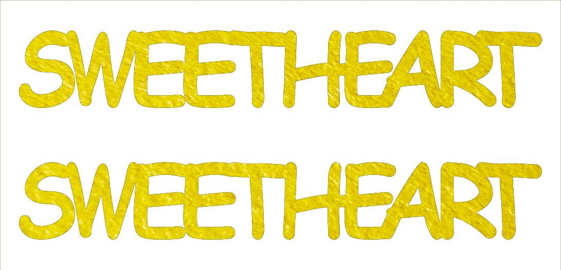 Custom-Buzz Word - SWEETHEART Yellow Paper