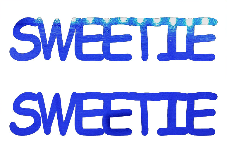 Custom-Buzz Word - SWEETIE Blue Royal