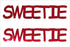 Custom-Buzz Word - SWEETIE Red