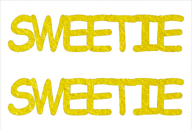 Custom-Buzz Word - SWEETIE Yellow Paper