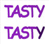 Custom-Buzz Word - TASTY Purple