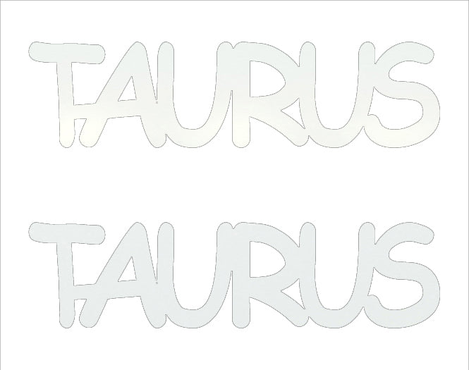 Custom-Buzz Word - TAURUS White