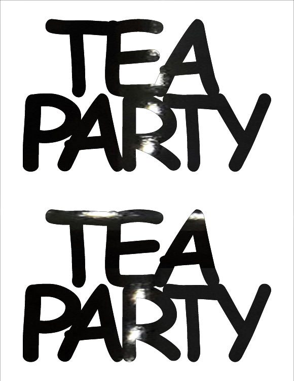 Custom-Buzz Word - TEA PARTY Black