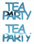 Custom-Buzz Word - TEA PARTY Blue Sky