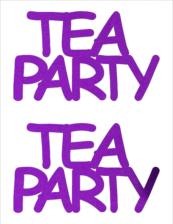 Custom-Buzz Word - TEA PARTY Purple