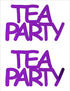 Custom-Buzz Word - TEA PARTY Purple