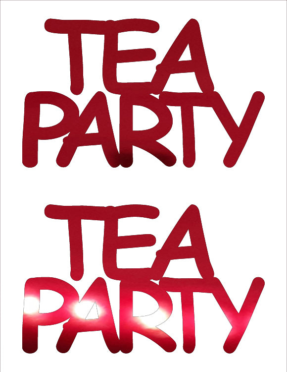 Custom-Buzz Word - TEA PARTY Red