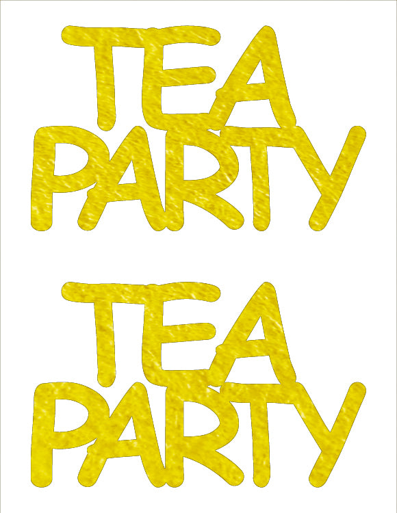 Custom-Buzz Word - TEA PARTY Yellow Paper