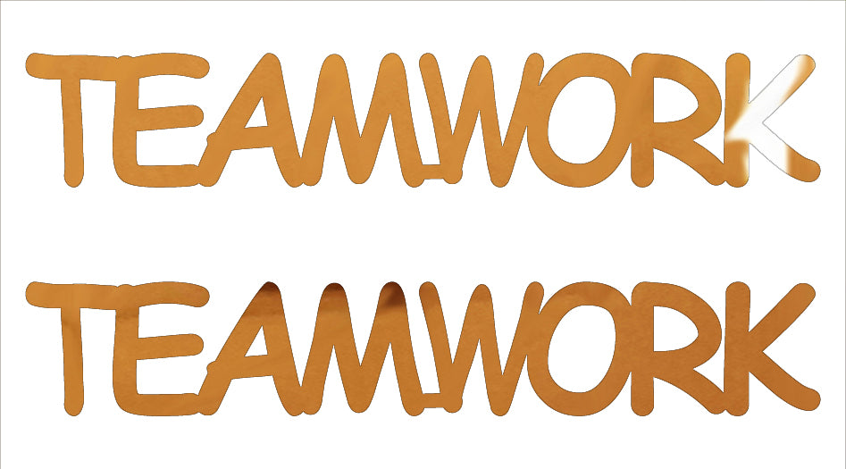 Custom-Buzz Word - TEAMWORK Orange