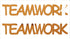 Custom-Buzz Word - TEAMWORK Orange