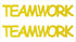 Custom-Buzz Word - TEAMWORK Yellow Paper