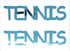 Custom-Buzz Word - TENNIS Blue Sky