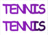 Custom-Buzz Word - TENNIS Purple