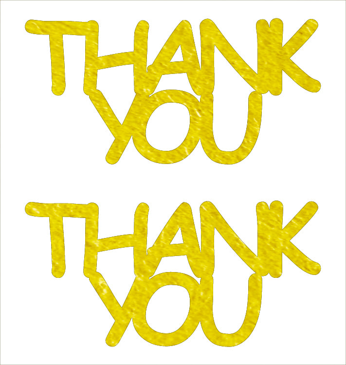 Custom-Buzz Word - THANK YOU Yellow Paper