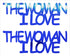 Custom-Buzz Word - THE WOMAN I LOVE Blue Royal