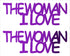 Custom-Buzz Word - THE WOMAN I LOVE Purple