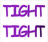 Custom-Buzz Word - TIGHT Purple