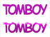 Custom-Buzz Word - TOMBOY Fuchsia