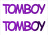 Custom-Buzz Word - TOMBOY Purple