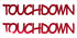 Custom-Buzz Word - TOUCH DOWN Red