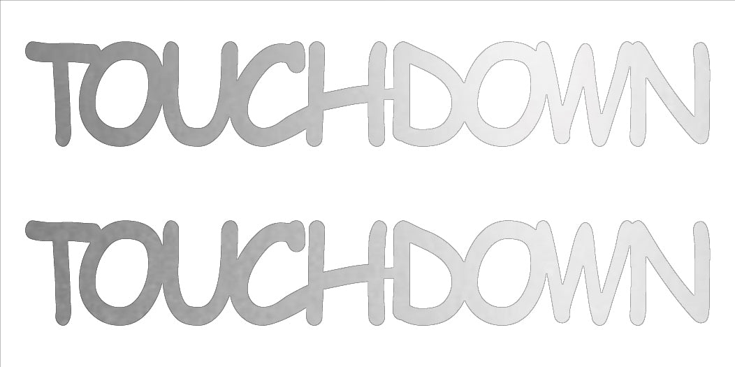 Custom-Buzz Word - TOUCH DOWN Silver