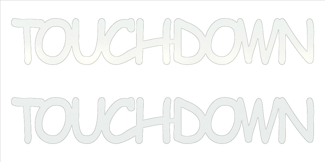 Custom-Buzz Word - TOUCH DOWN White