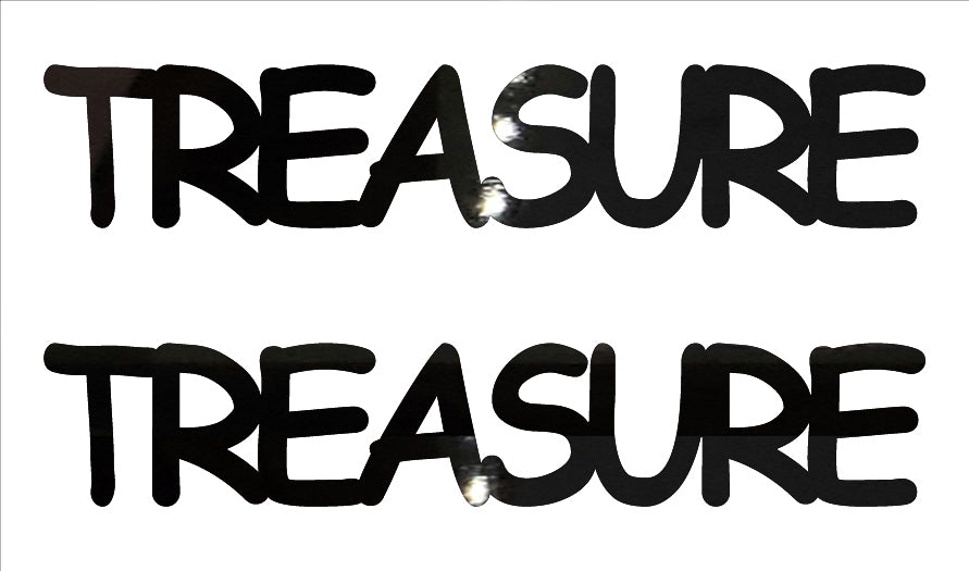 Custom-Buzz Word - TREASURE Black