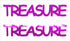 Custom-Buzz Word - TREASURE Fuchsia