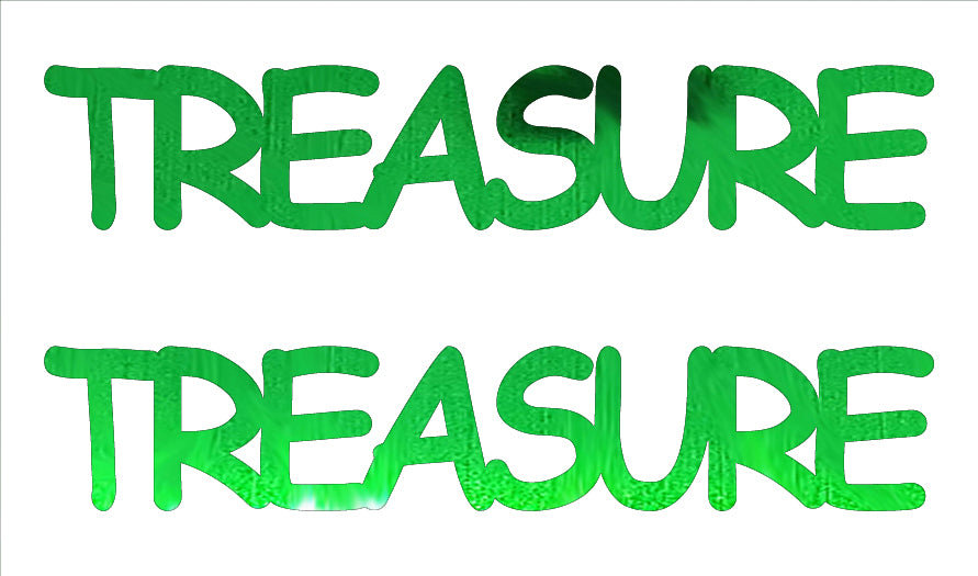 Custom-Buzz Word - TREASURE Green