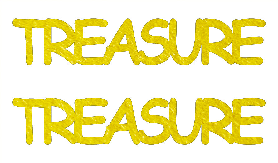 Custom-Buzz Word - TREASURE Yellow Paper