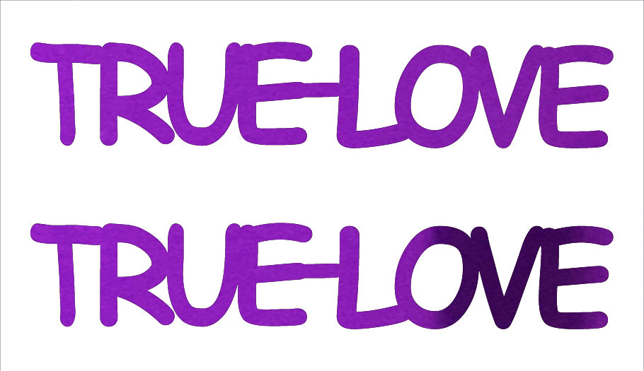 Custom-Buzz Word - TRUE LOVE Purple