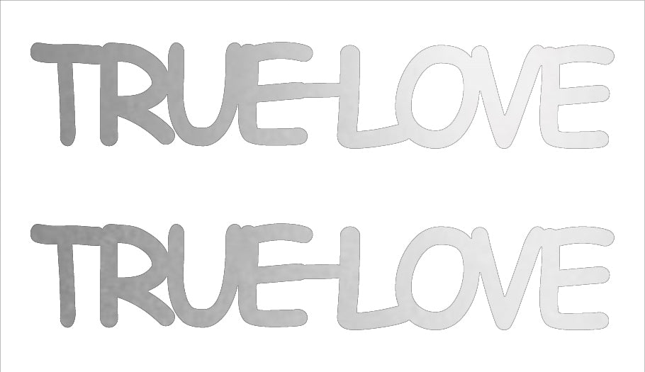 Custom-Buzz Word - TRUE LOVE Silver