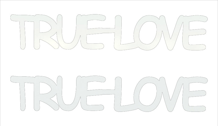 Custom-Buzz Word - TRUE LOVE White