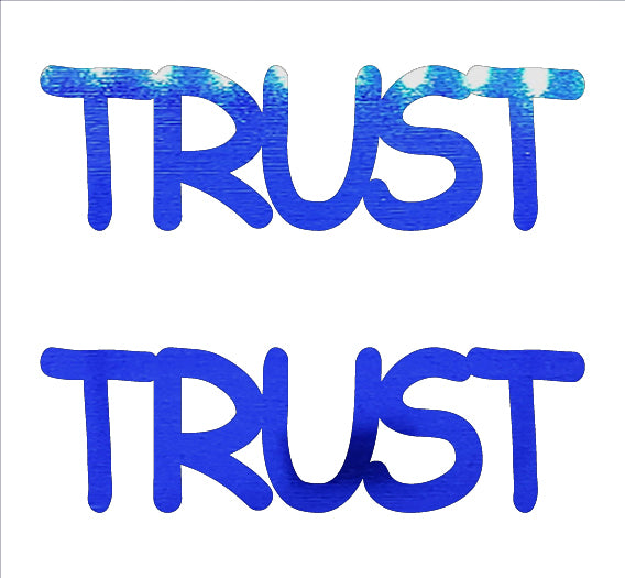 Custom-Buzz Word - TRUST Blue Royal