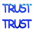 Custom-Buzz Word - TRUST Blue Royal