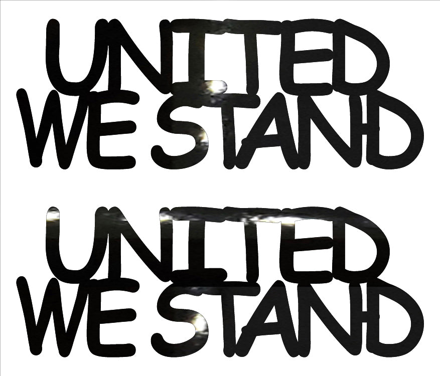 Custom-Buzz Word - UNITED WE STAND Black