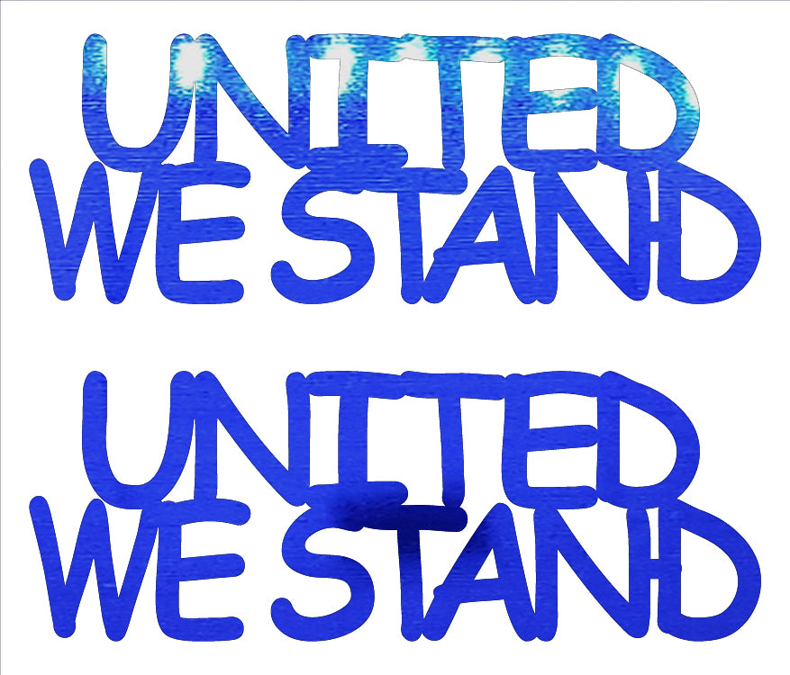 Custom-Buzz Word - UNITED WE STAND Blue Royal