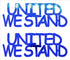 Custom-Buzz Word - UNITED WE STAND Blue Royal