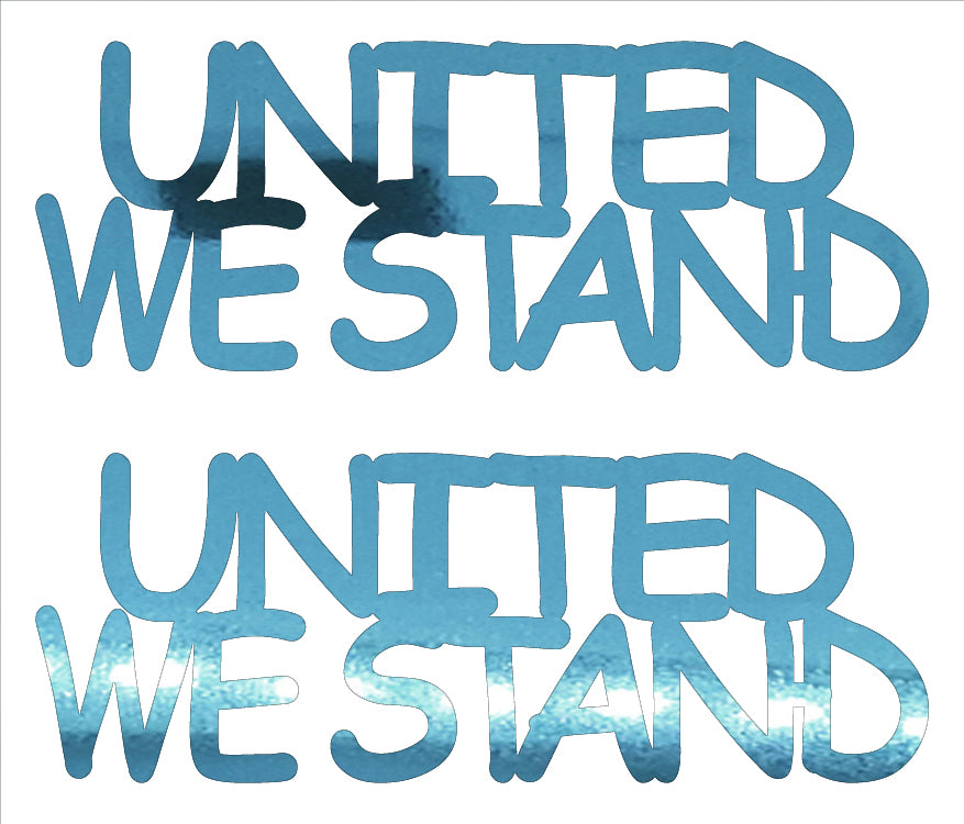 Custom-Buzz Word - UNITED WE STAND Blue Sky