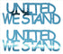 Custom-Buzz Word - UNITED WE STAND Blue Sky