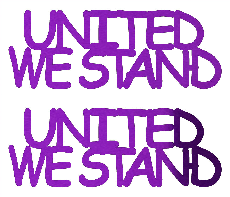 Custom-Buzz Word - UNITED WE STAND Purple