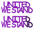 Custom-Buzz Word - UNITED WE STAND Purple