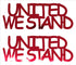 Custom-Buzz Word - UNITED WE STAND Red