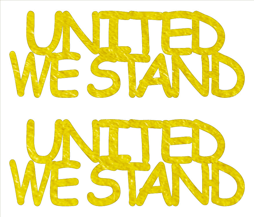 Custom-Buzz Word - UNITED WE STAND Yellow Paper