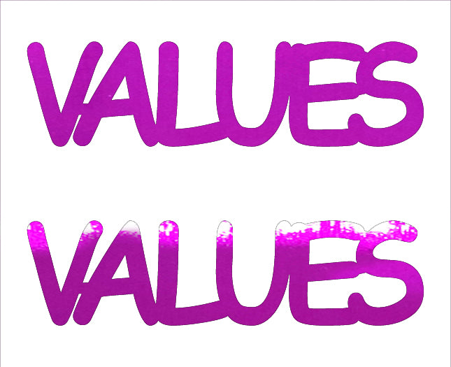 Custom-Buzz Word - VALUES Fuchsia